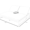 Sale Bellaco Outdoor Doppelliege, anthrazit, Alu/Polyacryl, inkl. Beistelltisch Gartenliegen|Aluminium-Gartenmöbel