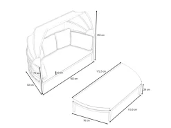 Sale Fabrizia Sonneninsel, anthrazit/grau, Aluminium, inkl. Polster & Knickfunktion, Sonnenschutz & Sichtschutz Gartenlounge|Aluminium-Gartenmöbel