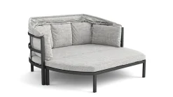 Sale Fabrizia Sonneninsel, anthrazit/grau, Aluminium, inkl. Polster & Knickfunktion, Sonnenschutz & Sichtschutz Gartenlounge|Aluminium-Gartenmöbel