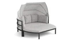Sale Fabrizia Sonneninsel, anthrazit/grau, Aluminium, inkl. Polster & Knickfunktion, Sonnenschutz & Sichtschutz Gartenlounge|Aluminium-Gartenmöbel