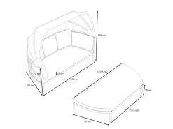Sale Fabrizia Sonneninsel, anthrazit/grau, Aluminium, inkl. Polster & Knickfunktion, Sonnenschutz & Sichtschutz Gartenlounge|Aluminium-Gartenmöbel