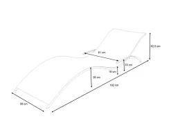 Clearance Luca Gartenliege, silber/anthrazit, Edelstahl/Textilene, ergonomisch, klappbare Armlehnen Edelstahl-Gartenmöbel|Gartenliegen