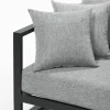 Hot Matteo S Gartenlounge 3-Sitzer, anthrazit/grau, Aluminium, inkl. Polster & Hocker Gartenlounge|Aluminium-Gartenmöbel