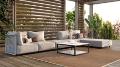 Sale Misty M Gartenlounge, anthrazit/grau, Alu/Rope, vielseitig kombinierbar, mit Liegefläche Gartenlounge|Aluminium-Gartenmöbel