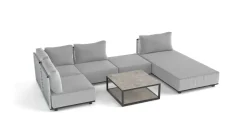 Sale Misty M Gartenlounge, anthrazit/grau, Alu/Rope, vielseitig kombinierbar, mit Liegefläche Gartenlounge|Aluminium-Gartenmöbel