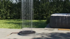 Best Neptun Gartendusche, anthrazit/Natur, Alu/Polywood, frostbeständig, rutschfest, UV-Beständig Pool Zubehör