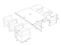 Outlet Ricardo Garten-Essgruppe für 6 Personen, anthrazit/grau, Alu/Glas, inkl. Tisch und Polster Garten-Essgruppen|Aluminium-Gartenmöbel