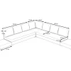 Sambesi Gartenlounge, anthrazit/grau, Alu/Polyacryl, Ecklounge inkl. 2 Beistelltische Gartenlounge|Aluminium-Gartenmöbel