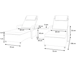 Sale Sandy L Gartenliege, creme, Alu/Polyrattan, verstellbare Rückenlehne, inkl. Auflagen & Beistelltisch Polyrattan-Gartenmöbel|Gartenliegen