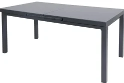 Best Alice Garten-Essgruppe, xerix, Alu/4x4 Textilen, Tisch 180/240x100cm, 6 Stapelsessel Garten-Essgruppen|Aluminium-Gartenmöbel