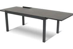 Best Alice Garten-Essgruppe, xerix/natur, Alu/Teak, 4x4 Textilen, 4 Hochlehner, 260/160x90cm Garten-Essgruppen