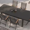Discount Alice Garten-Essgruppe, xerix/anthrazit, Alu/Sicherheitsglas/2x2 Textilen, 180/240x100 cm, 6 Klappstühle, ausziehbar Garten-Essgruppen|Aluminium-Gartenmöbel