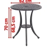 Amalfi Bistrotisch, bronze, Alu-Guss, Ø62cm Gartentische|Aluguss-Gartenmöbel
