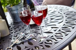Amalfi Bistrotisch, bronze, Alu-Guss, Ø62cm Gartentische|Aluguss-Gartenmöbel