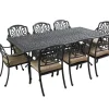 Amalfi Esstisch, bronze/anthrazit, Alu-Guss, 214x112cm, rechteckig Gartentische|Aluguss-Gartenmöbel