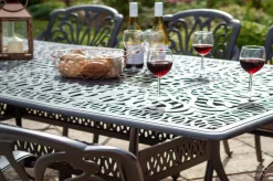 Best Amalfi Garten-Essgruppe, bronze, Alu-Guss, 8 Diningsessel Aluguss-Gartenmöbel|Garten-Essgruppen