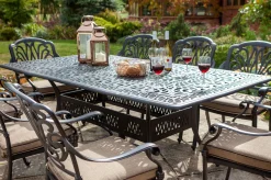Best Amalfi Garten-Essgruppe, bronze, Alu-Guss, 8 Diningsessel Aluguss-Gartenmöbel|Garten-Essgruppen