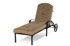 Outlet Amalfi Lounger, bronze, Alu-Guss, 217 x 76,5 x 49 cm, mit Rollen, verstellbare Rückenlehne Aluguss-Gartenmöbel|Gartenliegen