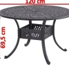 Hot Amalfi Tisch, bronze, Alu-Guss, Ø120cm Gartentische|Aluguss-Gartenmöbel