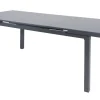 Aruba Teak Garten-Essgruppe, xerix, Alu/Textilene, Tisch 180/240x100cm, 4 Stapel-, 2 Klappstühle Garten-Essgruppen