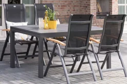 Hot Ausziehtisch Tipperary xerix/stone grey, Aluminium/HPL, 160/260x93cm Gartentische
