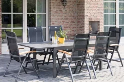 Hot Ausziehtisch Tipperary xerix/stone grey, Aluminium/HPL, 160/260x93cm Gartentische