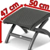 New Da Vinci Hocker, xerix/anthrazit, Alu/Textile, 50x47x42 cm Gartenstühle & Gartensessel