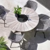Delphine Armlehnensessel, schwarz/weiß, Alu/Kunststoff Gartenstühle & Gartensessel