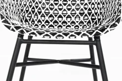 Delphine Armlehnensessel, schwarz/weiß, Alu/Kunststoff Gartenstühle & Gartensessel