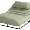 Sale Emma Loungeliege, schwarz/grün, Alu/Sunbrella, 196x125x41 cm, Rückenlehne verstellbar Sunbrella-Gartenmöbel|Gartenliegen
