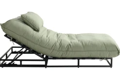 Sale Emma Loungeliege, schwarz/grün, Alu/Sunbrella, 196x125x41 cm, Rückenlehne verstellbar Sunbrella-Gartenmöbel|Gartenliegen