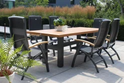 Online Exklusivmodell YasmaniEsstisch, xerix/natur, Alu/Teak, 240x100cm Gartentische
