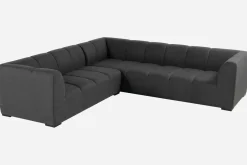 New Finn Ecklounge, schwarz, Aluminium, Sunbrella, 6 Personen, UV-beständig und pflegeleicht Sunbrella-Gartenmöbel