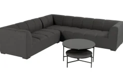New Finn Ecklounge, schwarz, Aluminium, Sunbrella, 6 Personen, UV-beständig und pflegeleicht Sunbrella-Gartenmöbel