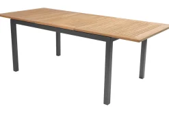 New Garten-Essgruppe, xerix-anthrazit, Alu/Teakholz, 210/150x90 cm, 6 Personen Garten-Essgruppen