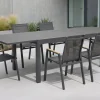 Clearance Garten-Essgruppe, xerix-anthrazit, Alu/HPL, 260/160x90 cm, 6 Sessel Garten-Essgruppen
