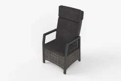 Sale Nova Garten-Essgruppe, anthrazit/grau, Alu/Polyrattan/Glaskeramik, 220/280 x 100 cm, ausziehbarer Tisch, verstellbare Sessel Polyrattan-Gartenmöbel|Garten-Essgruppen
