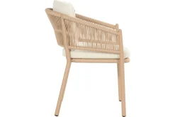 Discount Shades of Colour Altea Diningsessel, cappuccino/beige, Polyester/Rope-Geflecht, 58 x 62 x 81 cm, inkl. Kissen und ergonomischer Rückenlehne Gartenstühle & Gartensessel|Rope-Gartenmöbel
