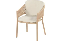 Discount Shades of Colour Altea Diningsessel, cappuccino/beige, Polyester/Rope-Geflecht, 58 x 62 x 81 cm, inkl. Kissen und ergonomischer Rückenlehne Gartenstühle & Gartensessel|Rope-Gartenmöbel