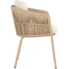 Sale Shades of Colour Sevilla Diningsessel, cappuccino/beige, Polyester/Rope-Geflecht, 63 x 57 x 75 cm, inkl. Polster Gartenstühle & Gartensessel|Rope-Gartenmöbel
