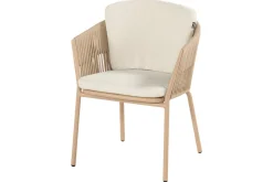 Sale Shades of Colour Sevilla Diningsessel, cappuccino/beige, Polyester/Rope-Geflecht, 63 x 57 x 75 cm, inkl. Polster Gartenstühle & Gartensessel|Rope-Gartenmöbel