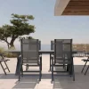 Outlet Sondermodell Xanadu / Alice Comfort Garten-Essgruppe, xerix/anthrazit, Alu/Glaskeramik, 6 Klappstühle, 220/280x100cm Garten-Essgruppen