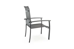 Outlet Sondermodell Xanadu / Alice Comfort Set, xerix/anthrazit, Alu/Glaskeramik, 8 Stapelsessel, 220/280x100cm Garten-Essgruppen|Aluminium-Gartenmöbel