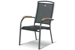Clearance Sondermodell Xanadu / Raffaelo Garten-Essgruppe, xerix/anthrazit, Alu/Glaskeramik, 8 Stapelsessel, 2 Klappstühle, 220/280x100cm Garten-Essgruppen|Aluminium-Gartenmöbel