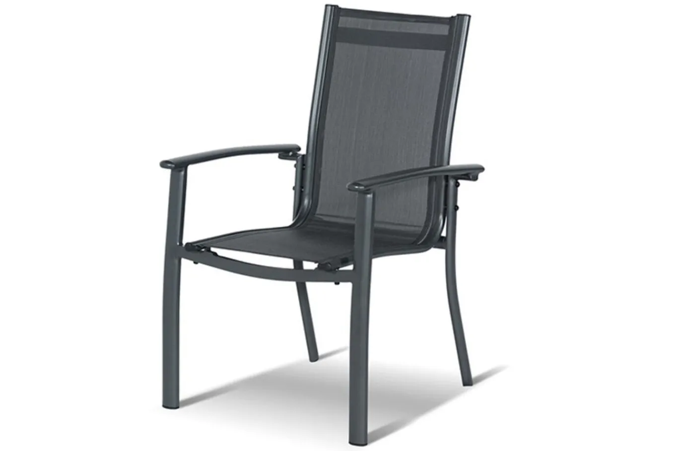 Sale Sondermodell Xanadu / Alice Comfort Set, xerix/anthrazit, Alu/Glaskeramik, 6 Stapelsessel, 220/280x100cm Garten-Essgruppen|Aluminium-Gartenmöbel