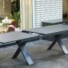 New Sondermodell Xanadu / Raffaelo Garten-Essgruppe, xerix/anthrazit, Alu/Glaskeramik, 10 Klappstühle, 220/280x100cm Garten-Essgruppen
