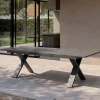 Clearance Sondermodell Xanadu / Aruba Garten-Essgruppe, xerix/anthrazit, Alu/Glaskeramik, 6 Klappstühle, 220/280x100cm Garten-Essgruppen|Aluminium-Gartenmöbel