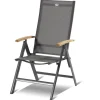 Discount Sondermodell Xanadu / Aruba Garten-Essgruppe, xerix/anthrazit, Alu/Glaskeramik, 2 Stapelsessel, 6 Klappstühle, 220/280x100cm Garten-Essgruppen