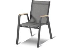 Discount Sondermodell Xanadu / Aruba Garten-Essgruppe, xerix/anthrazit, Alu/Glaskeramik, 2 Stapelsessel, 6 Klappstühle, 220/280x100cm Garten-Essgruppen