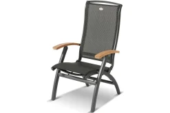 Discount Sondermodell Yasmani/Da Vinci Garten-Essgruppe, xerix, Alu/Teakholz, 240x100cm, 6 Klappstühle Garten-Essgruppen